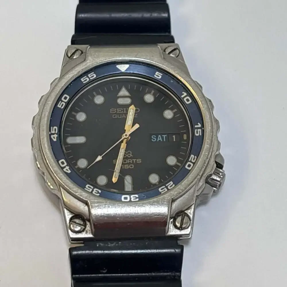 Vintage Seiko SQ Sports 150 5H23-637H Men's Quartz Diver Watch